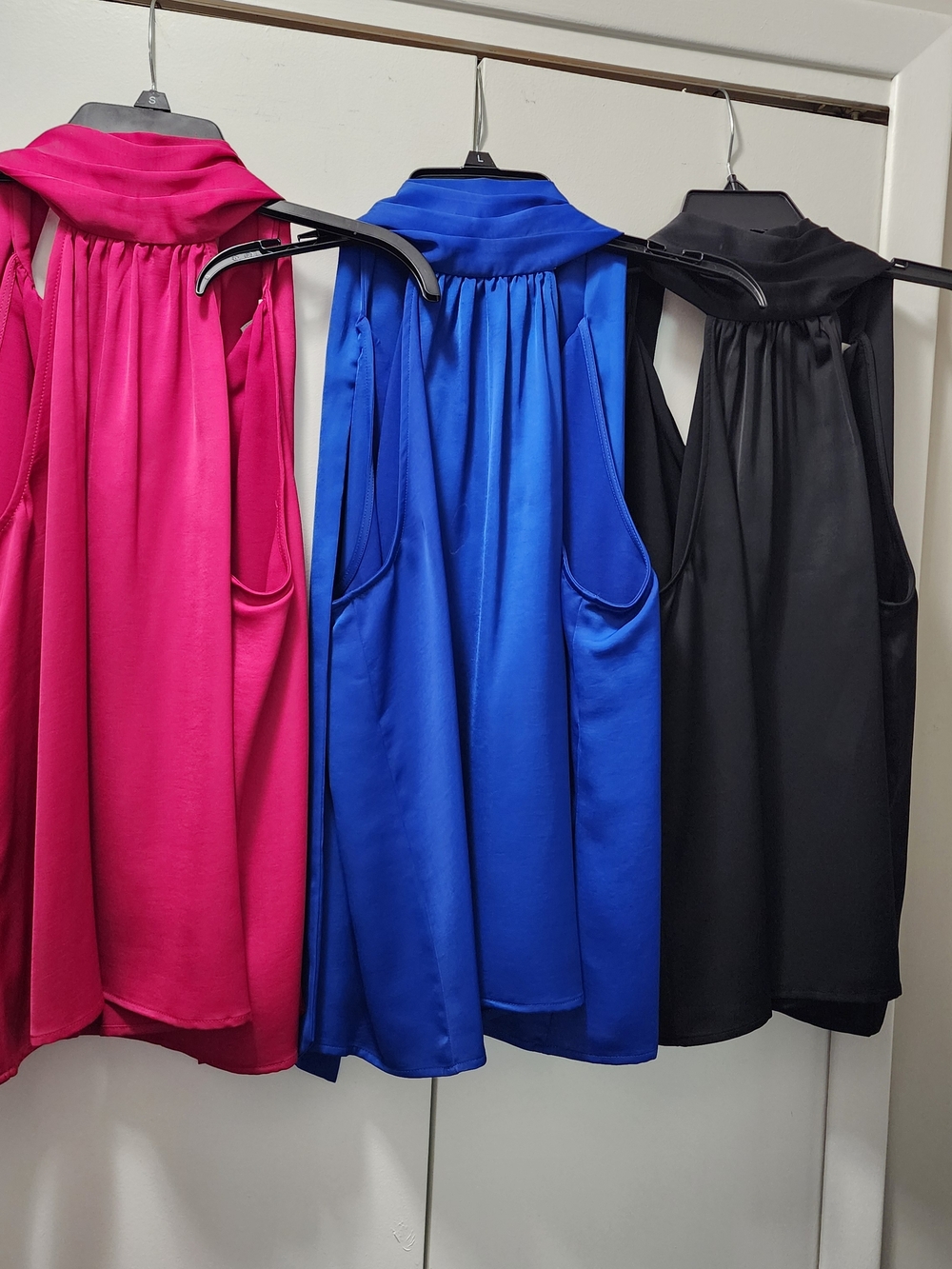 3 Halters from A New Day Hot Pink, Royal Blue, Black